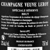 Le Champagne brut Veuve Leroy AOP