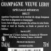Le Champagne brut Veuve Leroy AOP