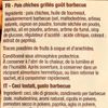 Les Pois chiches grillés saveur barbecue