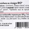 Les Cornichons au vinaigre BIO