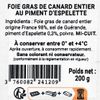 Le Foie gras de canard entier mi-cuit au piment d'Espelette
