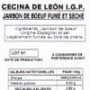 La Cecina pur bœuf de León IGP 12 mois
