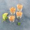 Les Verrines tartare de saumon tzatziki