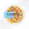 La salade de riz et lentille au saumon fumé