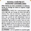 Les Ravioli au chèvre et oignon rouge caramélisé