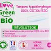 Les Tampons normaux sans applicateur 100% coton BIO "Love&Green"