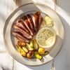 Le Magret de canard, grenailles et fondue de poireaux