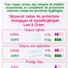 Les Tampons 100% coton BIO avec applicateur NORMAL "Love&Green"