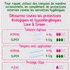 Les Tampons 100% coton BIO avec applicateur SUPER "Love&Green"