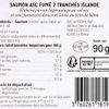 Le Saumon fumé d'Islande ASC 2 tranches
