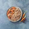 Le Sauté de veau avec du riz