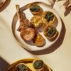 La Côte de porc et galette épinard-comté