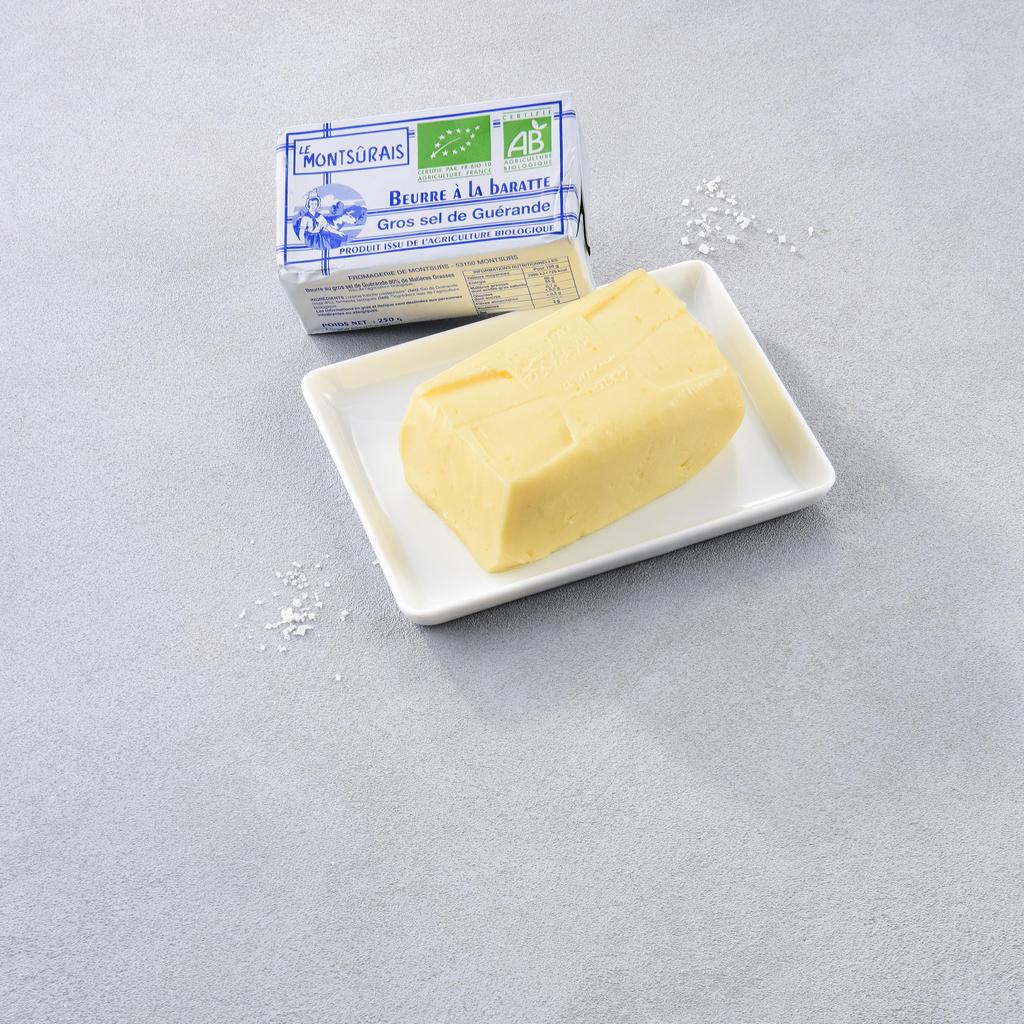 Le Beurre de baratte au gros sel de guérande BIO | mon-marché.fr | Produits Frais | 250 g