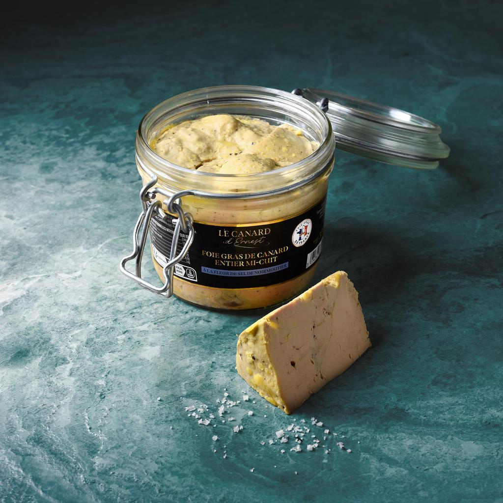Le Foie gras de canard entier mi-cuit fleur de sel de Noirmoutier | mon-marché.fr | Produits Frais | 330 g