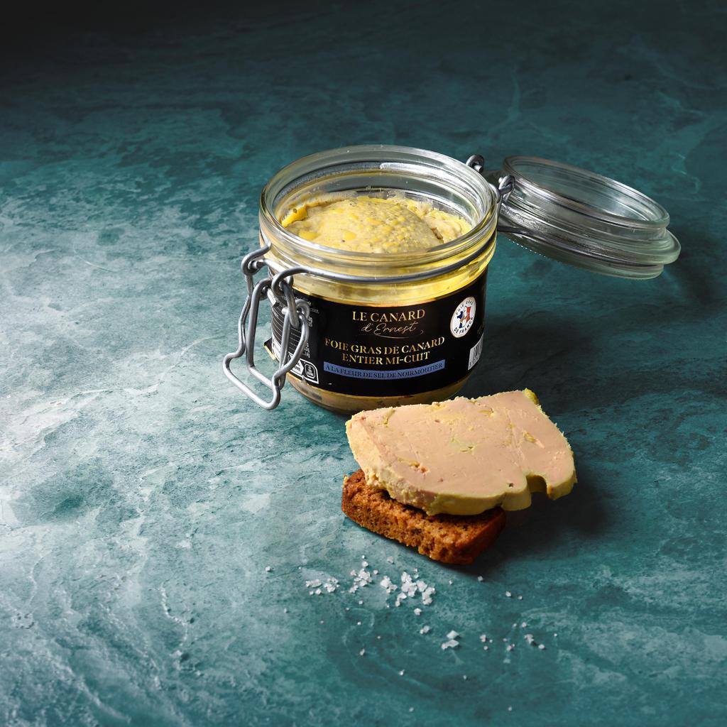 Le Foie gras de canard mi-cuit à la fleur de sel de Noirmoutier | mon-marché.fr | Produits Frais | 180 g