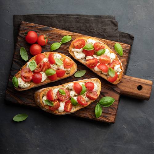 La Bruschetta tomates-basilic