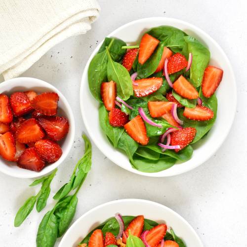 La Salade printanière fraise basilic