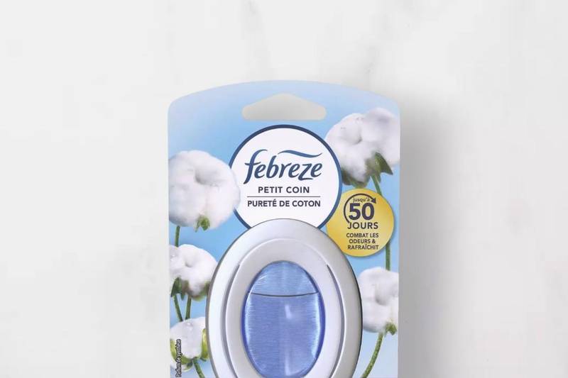 Désodorisant Voiture Febreze Clip - Parfum Coton Frais, Durée 30 Jours - À Clipser Sur La Grille D'aération - 11