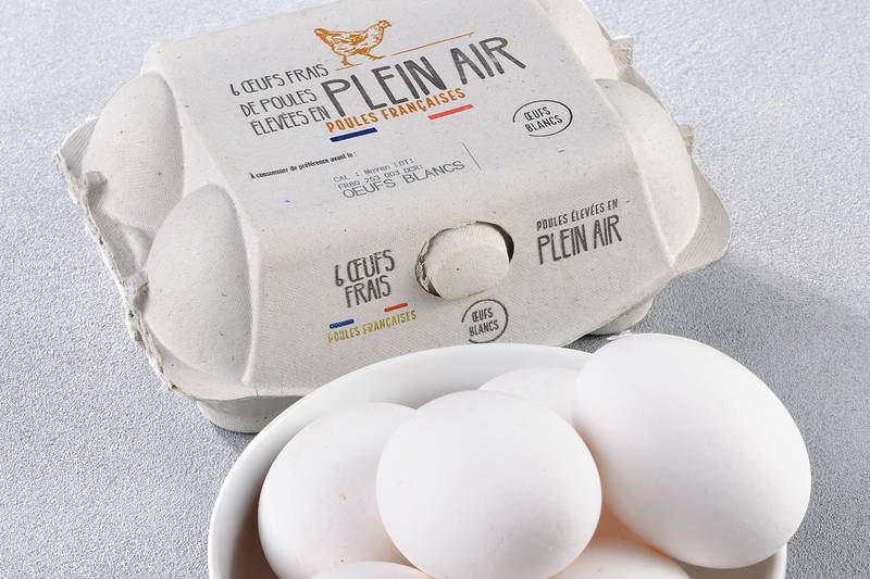 Les 6 Œufs plein air blanc Mon Marché