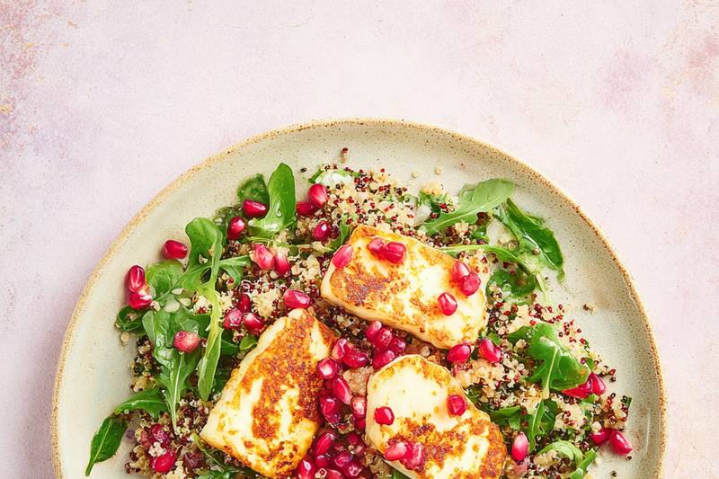 La Salade tiède halloumi grenade