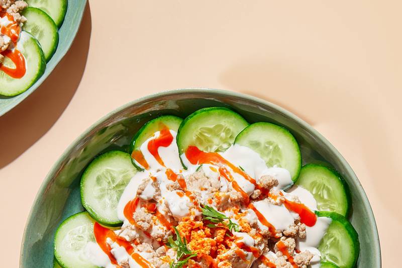 La Salade concombre poulet