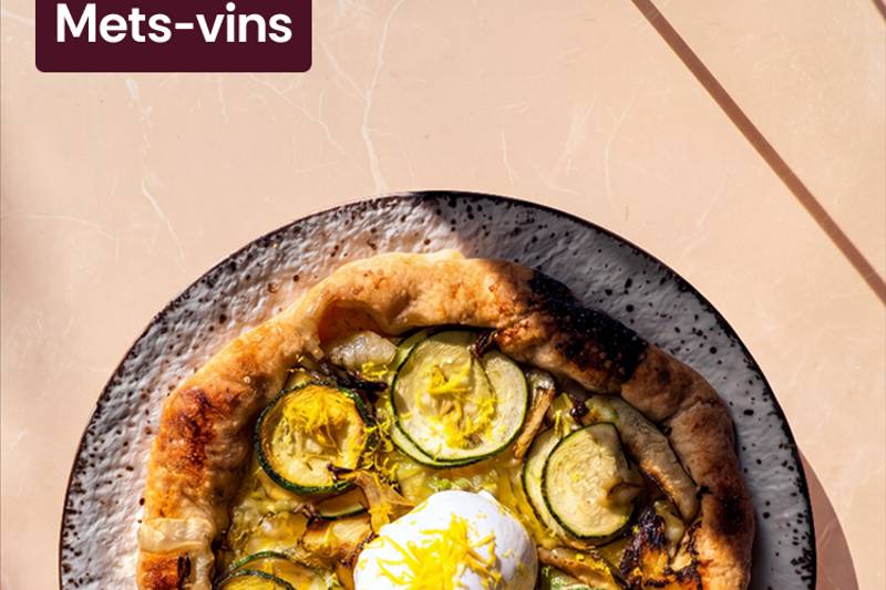 La Tarte rustique courgette burrata et parmesan