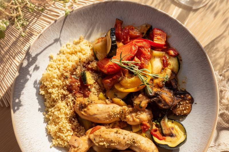 La Ratatouille, boulgour et poulet