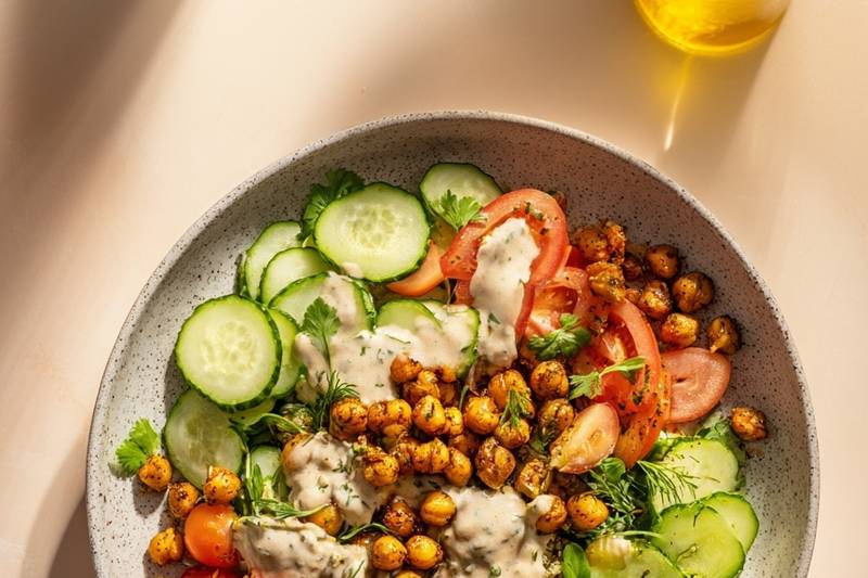 Le Bowl quinoa aux pois chiches grillés