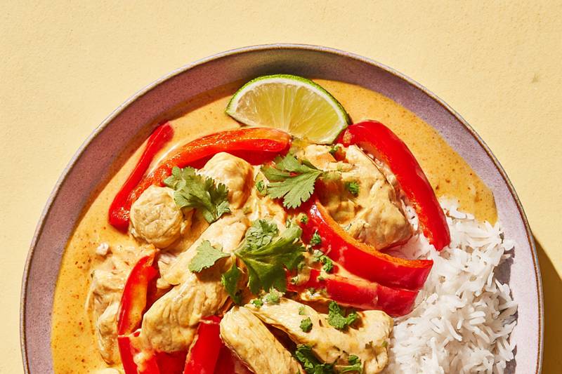 Le Poulet curry au lait de coco thai