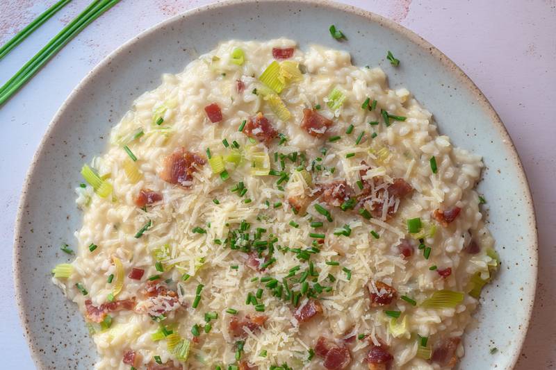 Le Risotto au cantal AOP & lardons
