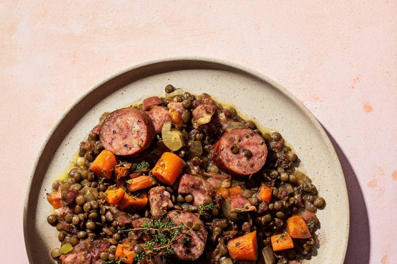 Saucisse aux lentilles