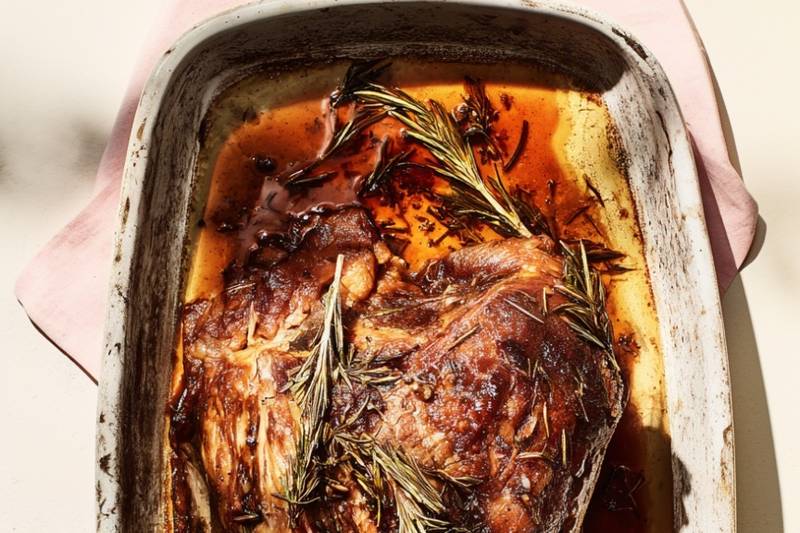 L'Épaule d’agneau confite au miel et au romarin
