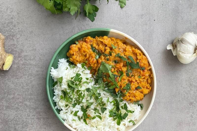 Le Dahl de lentilles corail