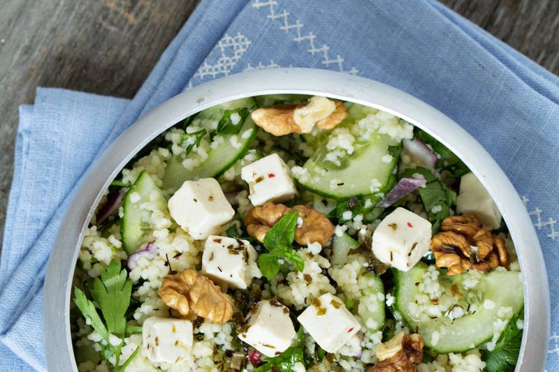 La Salade de concombre menthe feta