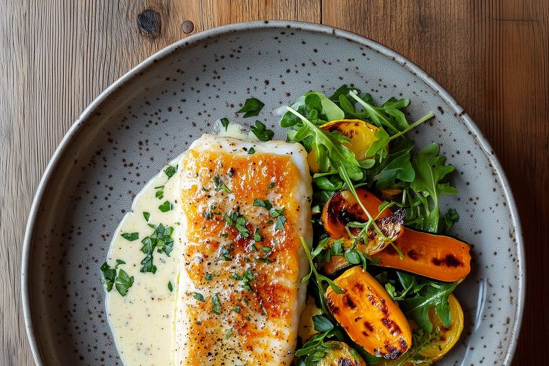 Le Poisson blanc à la sauce citronnée