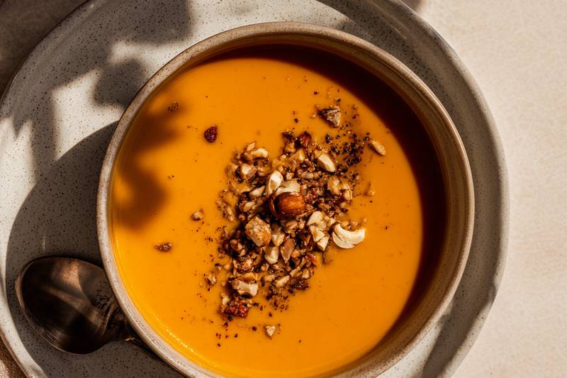 Le Velouté de carotte avec son dukkah