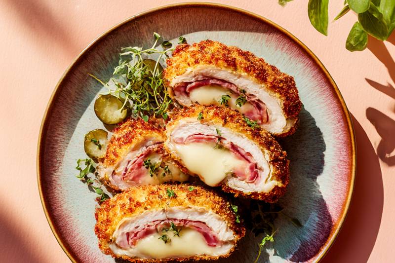 Le Cordon-bleu de poulet à la raclette