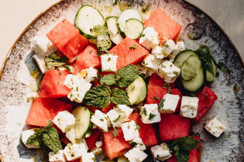 La Salade de pastèque feta