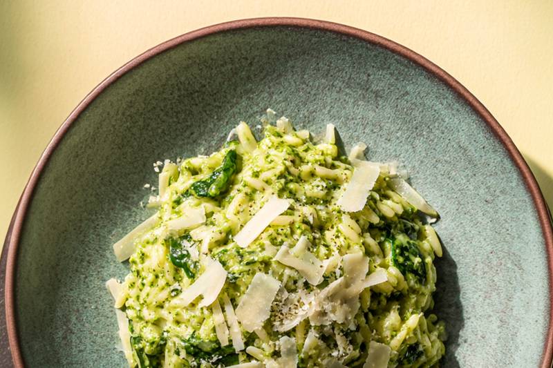 L’Orzotto au pesto d’épinards