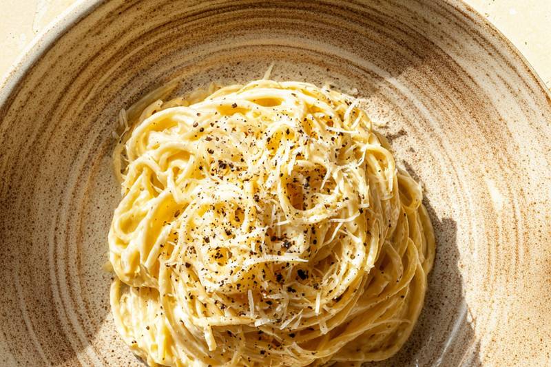 Les Pâtes cacio e pepe