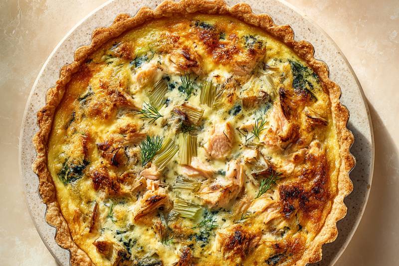 La Quiche à la truite et aux poireaux