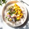 Le Ceviche de cabillaud et quinoa aux herbes fraîches