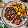 La Bavette grillée et pommes grenaille confites