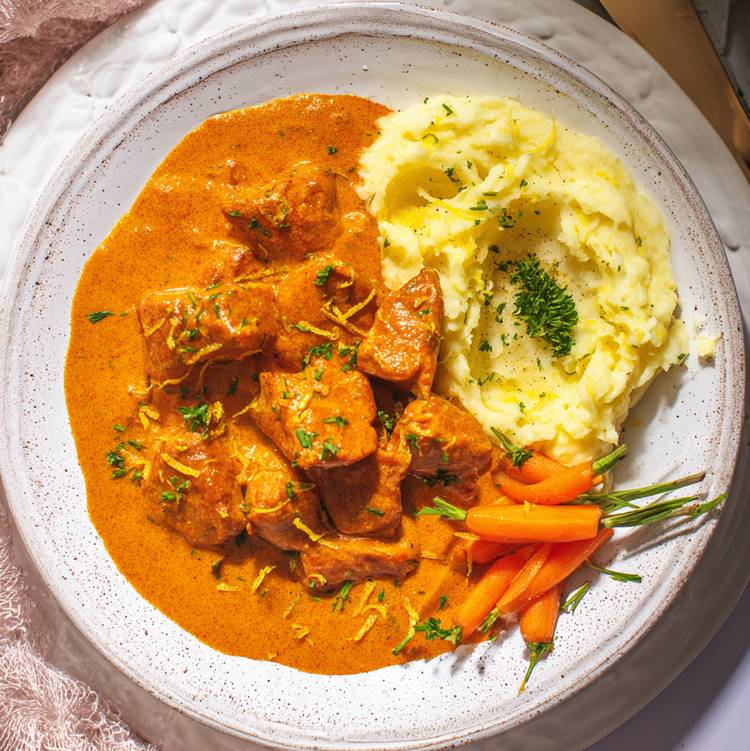 Le Sauté de porc au paprika et sa crème