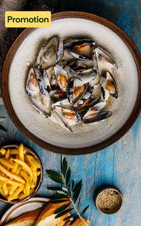Les Moules à la crème et à l'échalotte
