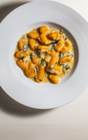 Les Gnocchis au potiron et au bleu