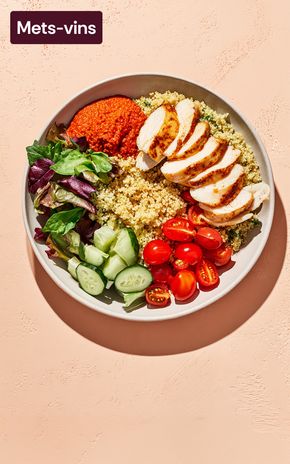 Le Bowl Méditérannéen au Poulet Grillé