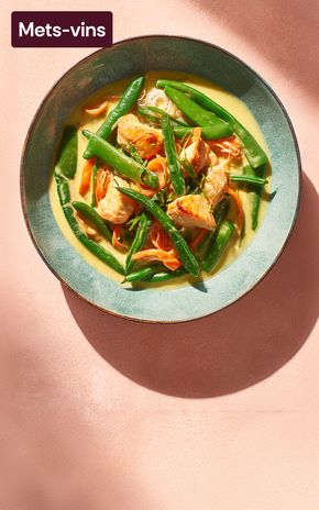 Le Wok poulet haricots plats et carottes