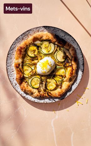 La Tarte rustique courgette burrata et parmesan