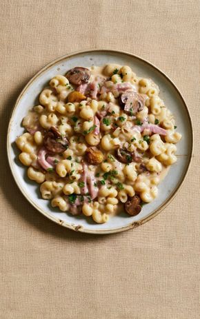 Les Coquillettes jambon, champignons et comté